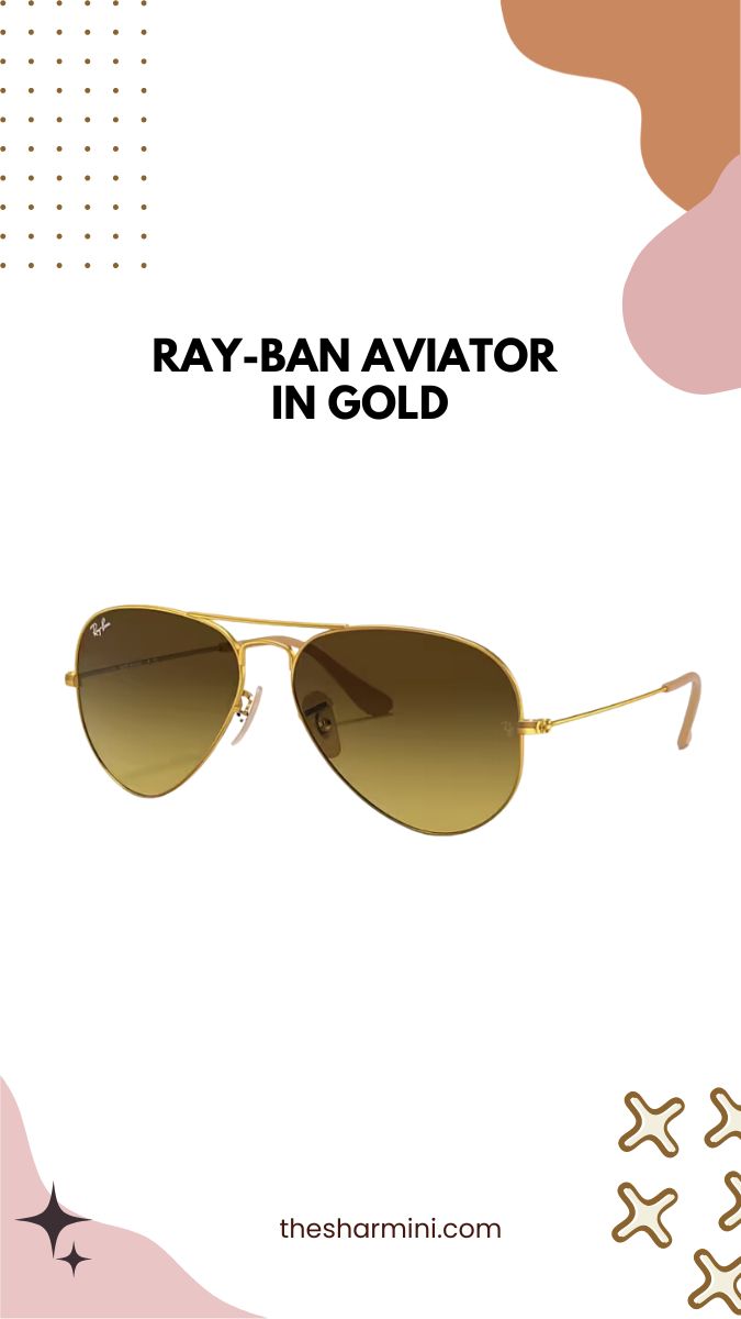 Ray-Ban Aviator in Gold Designer Sunglasses