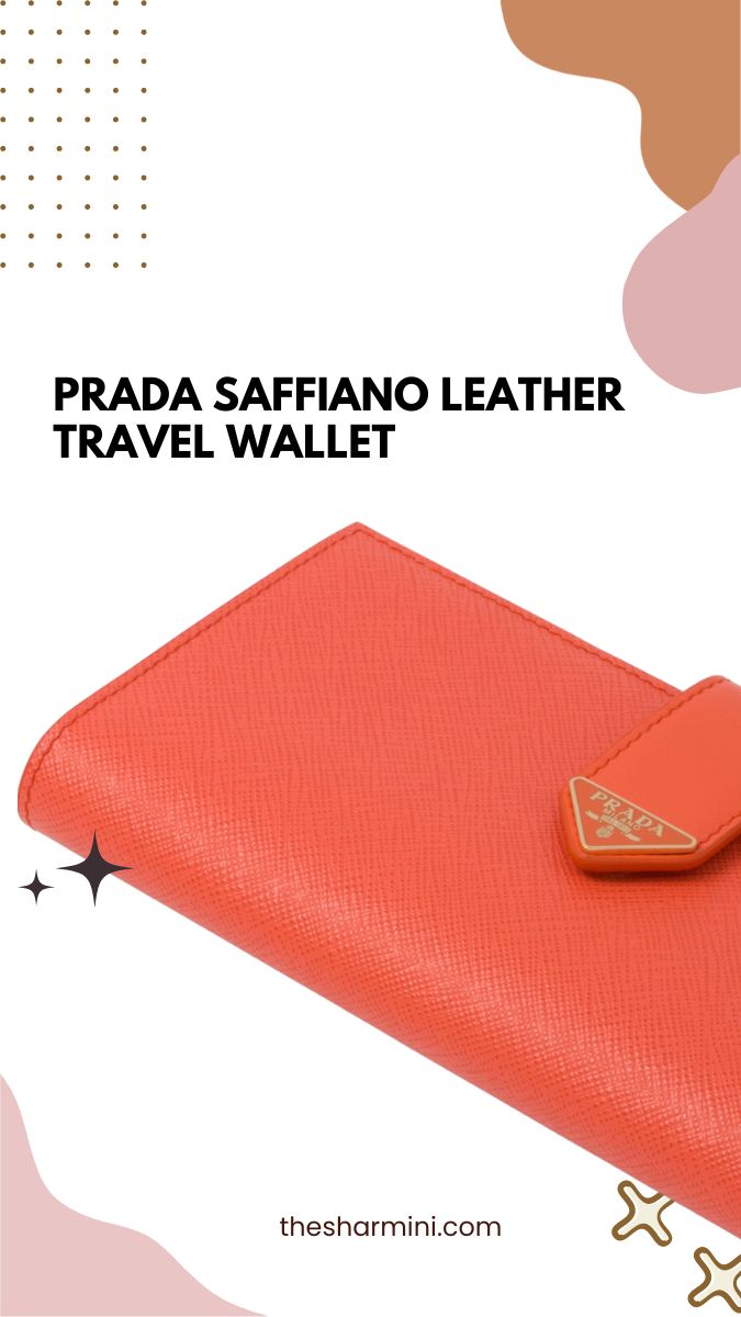 Luxury Travel Accessories Prada Saffiano Leather Travel Wallet